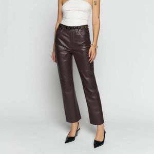 NWOT Reformation Cynthia Veda Leather Pants 8